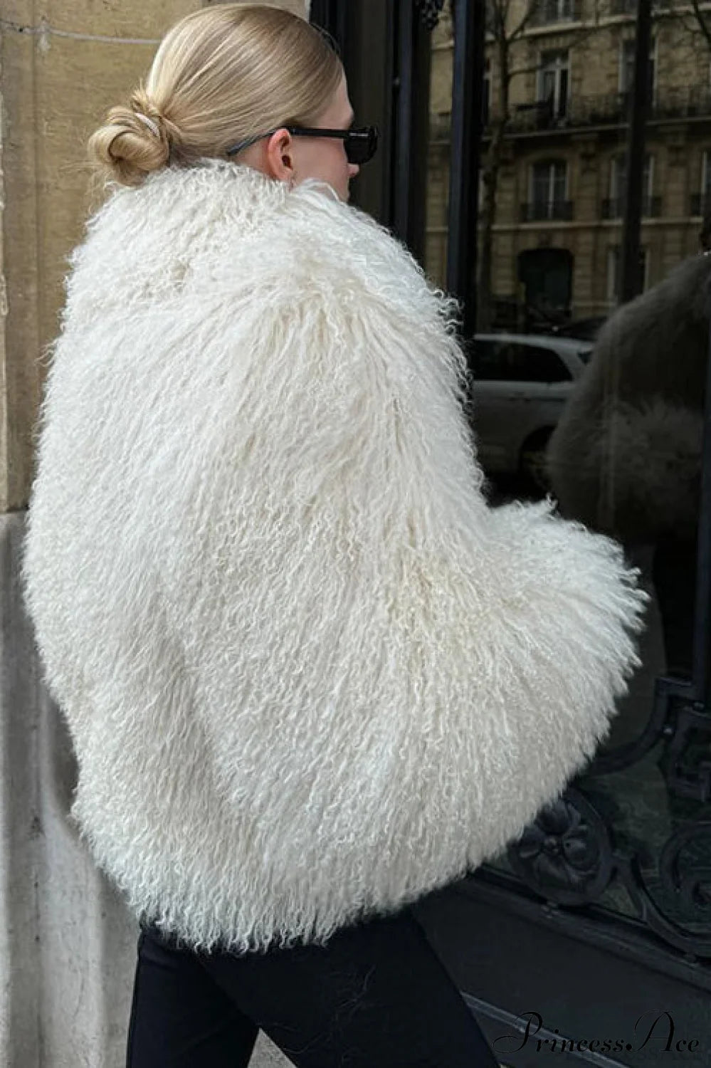 Faux Fur Shearling Short Cardigan Jacket Coat