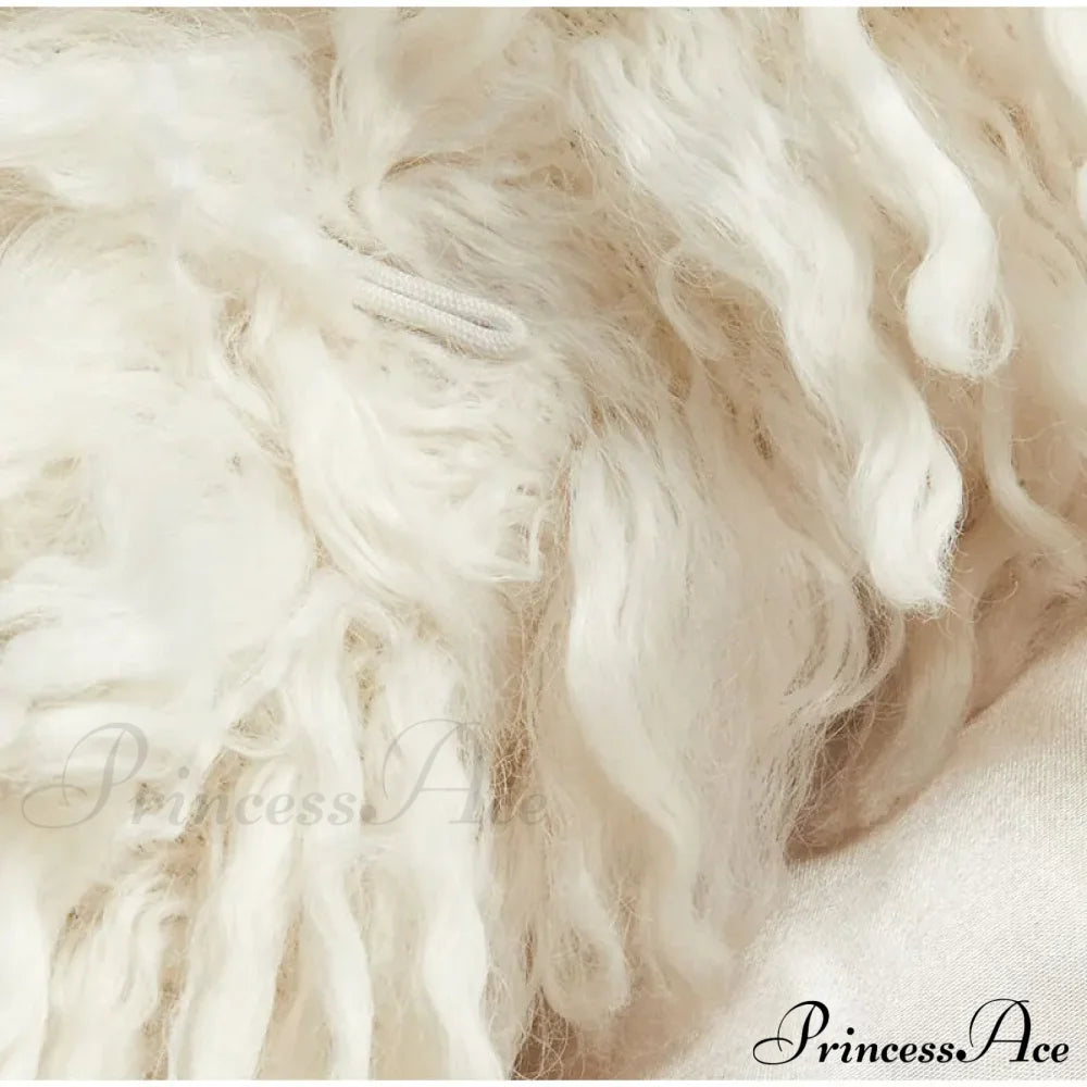 Faux Fur Stylish Fringe Coat Coats-L