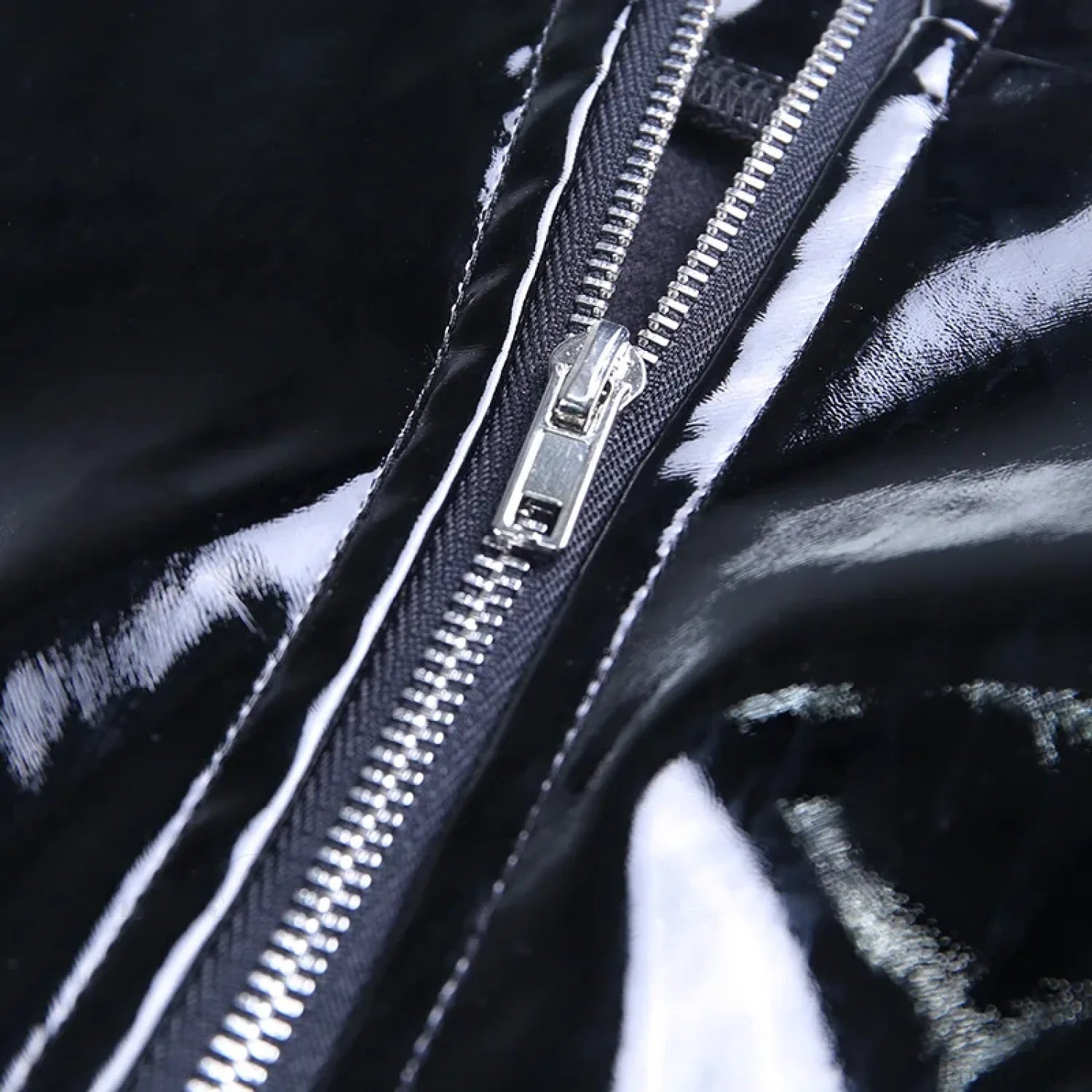 Faux Leather Hollow Out Skirt