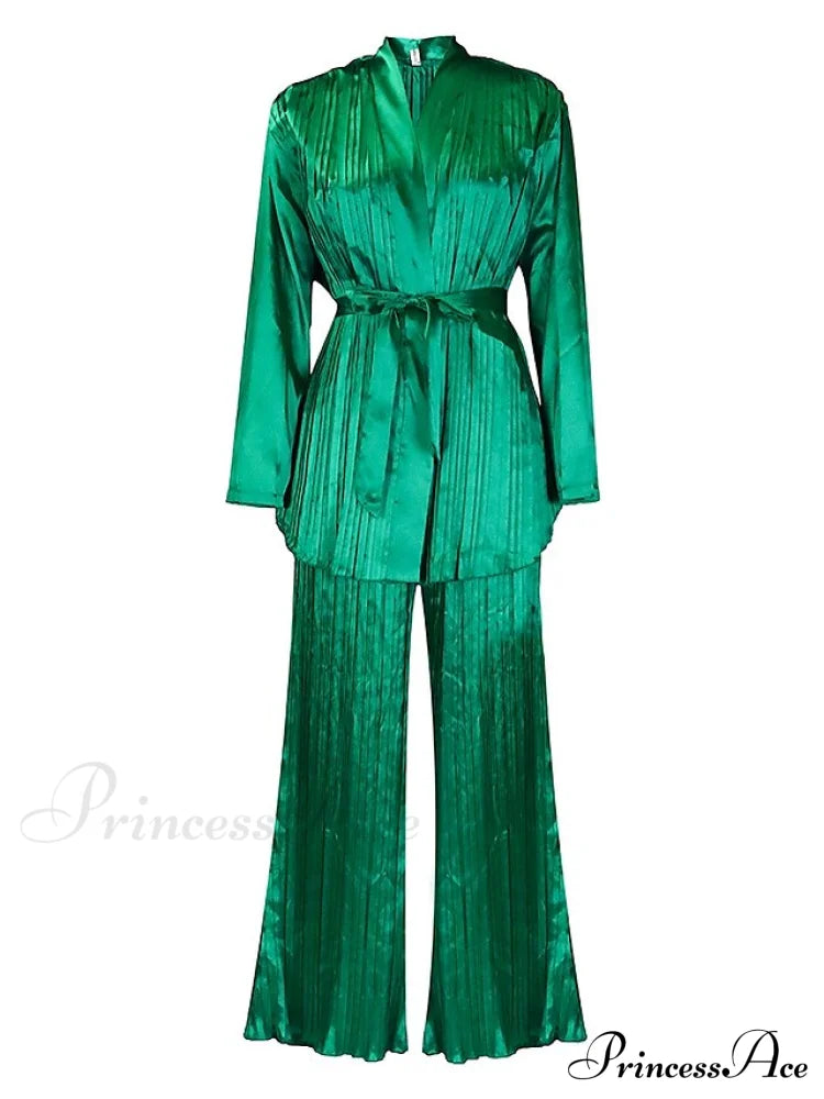 Fit Fuchsia - Pants Sets Casual Spring V White Color Daily & Fashion Solid Long Blouse Red Neck