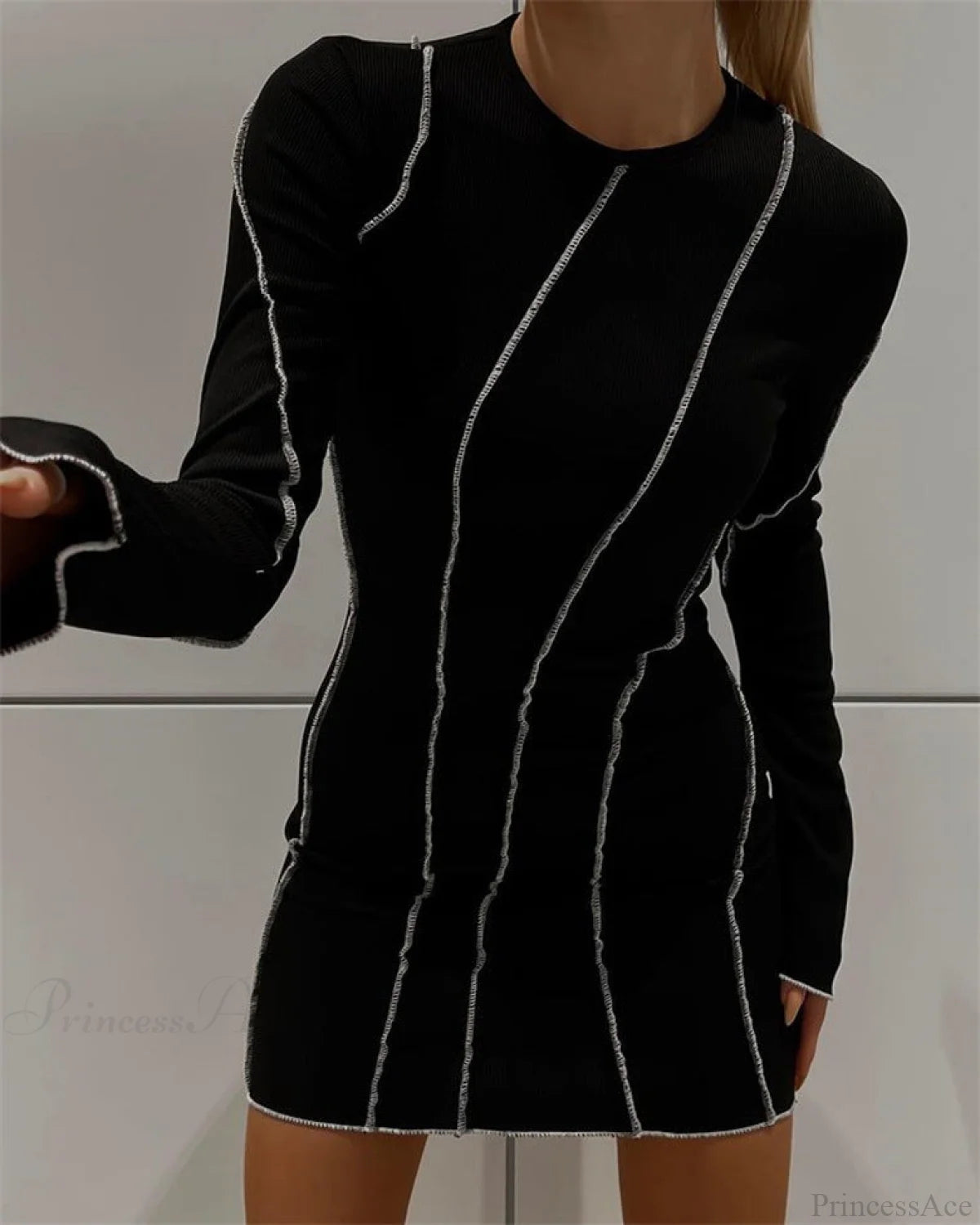 Flared Sleeve Dress S / White Dresses