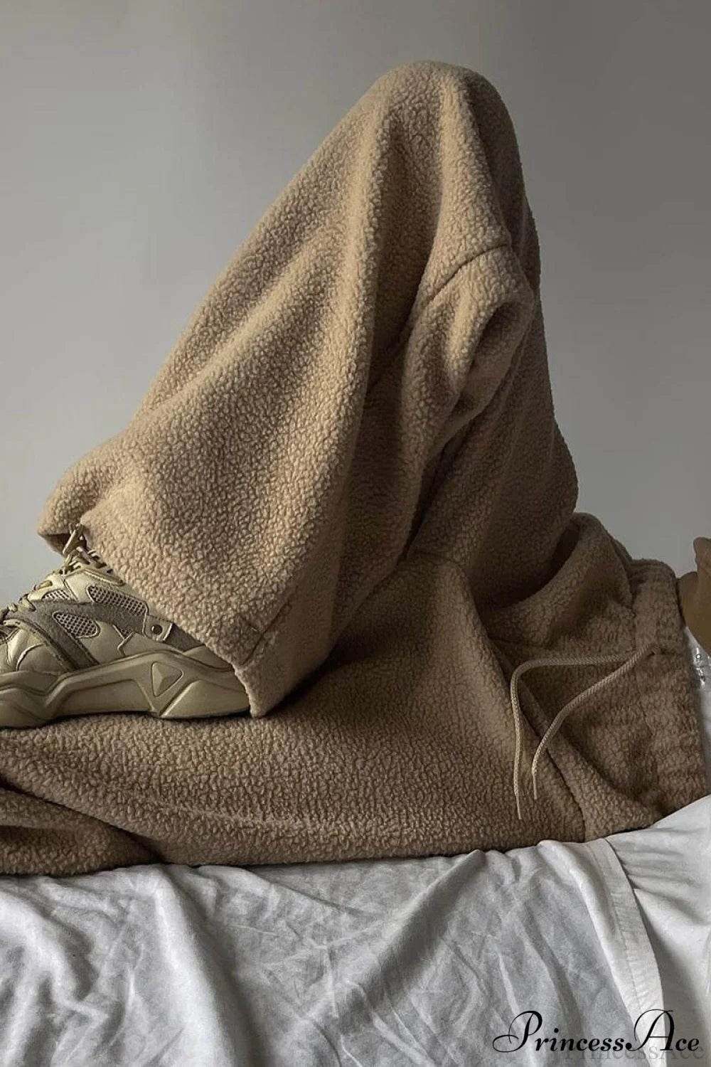 Fleece Wide Leg Relaxed Straight Pants