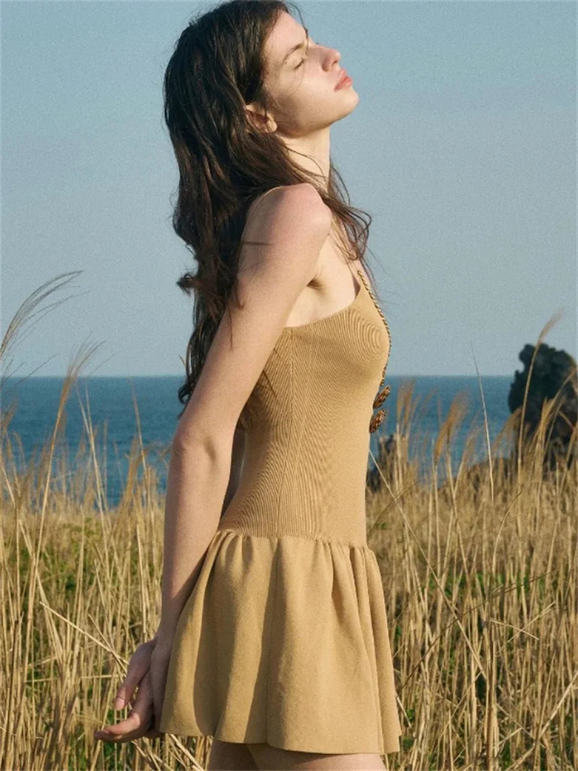 Floral Black Backless Mini Dress minidress-250223