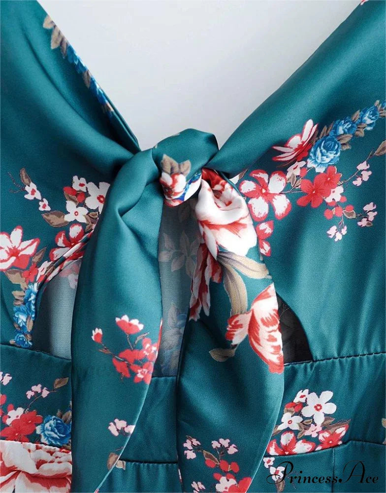 Floral Passion Stylish Ruffled Midi Dress Dressy Dresses