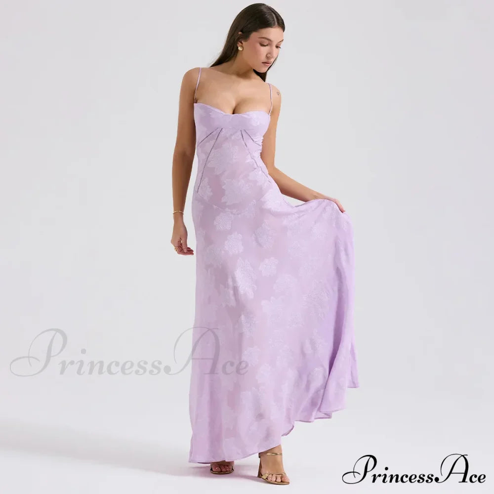 Floral Print Stylish Sheer Maxi Dress