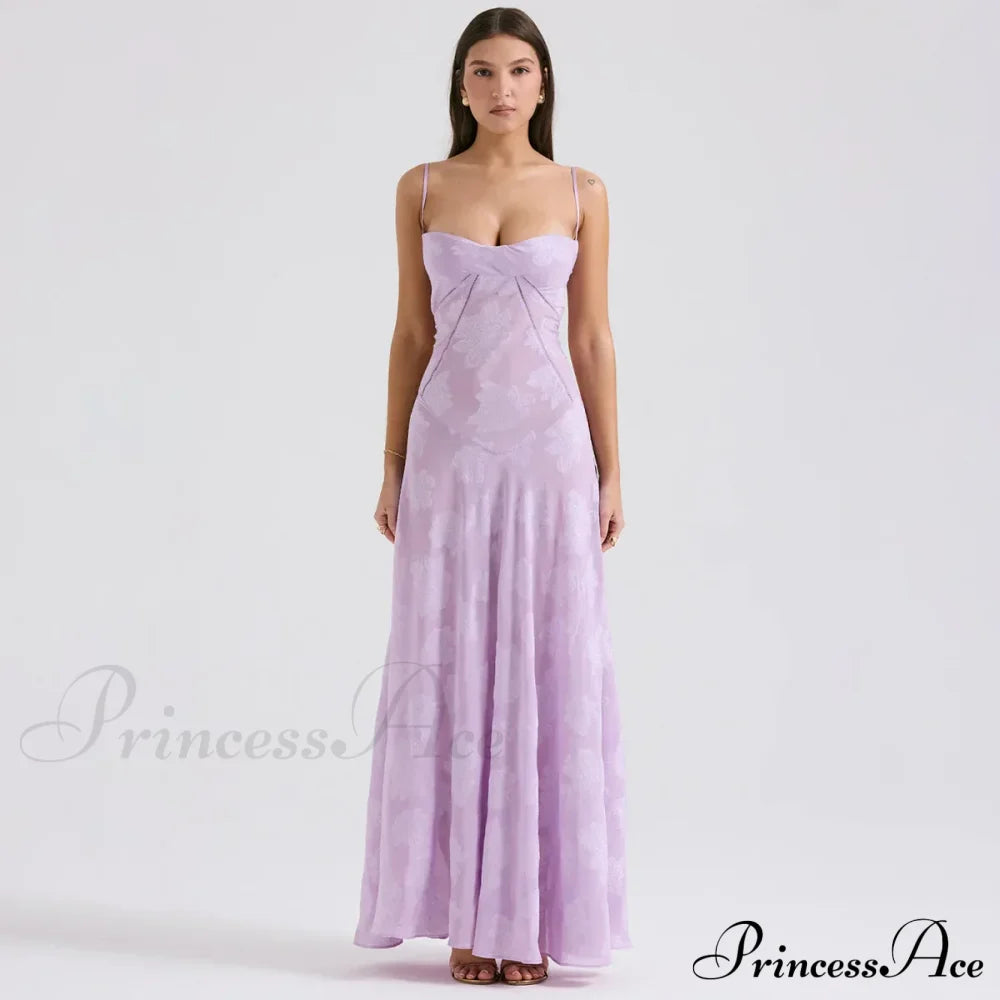 Floral Print Stylish Sheer Maxi Dress