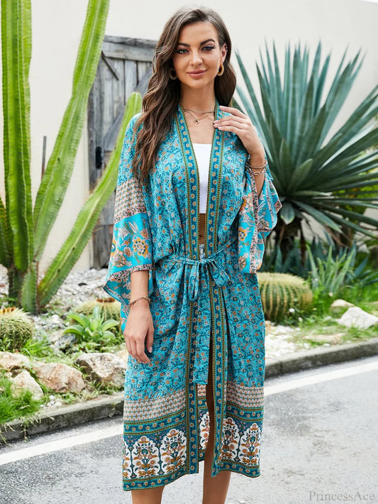 Floral Sashes Boho Dress bohodress-250126