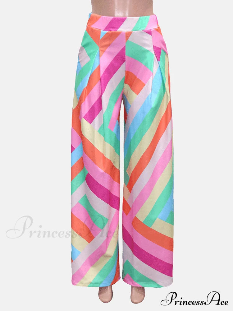 Floral Tube Graceful Crop Top Pants