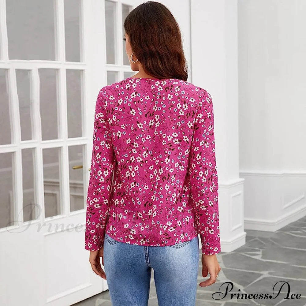 Flowered Blouse Blouses