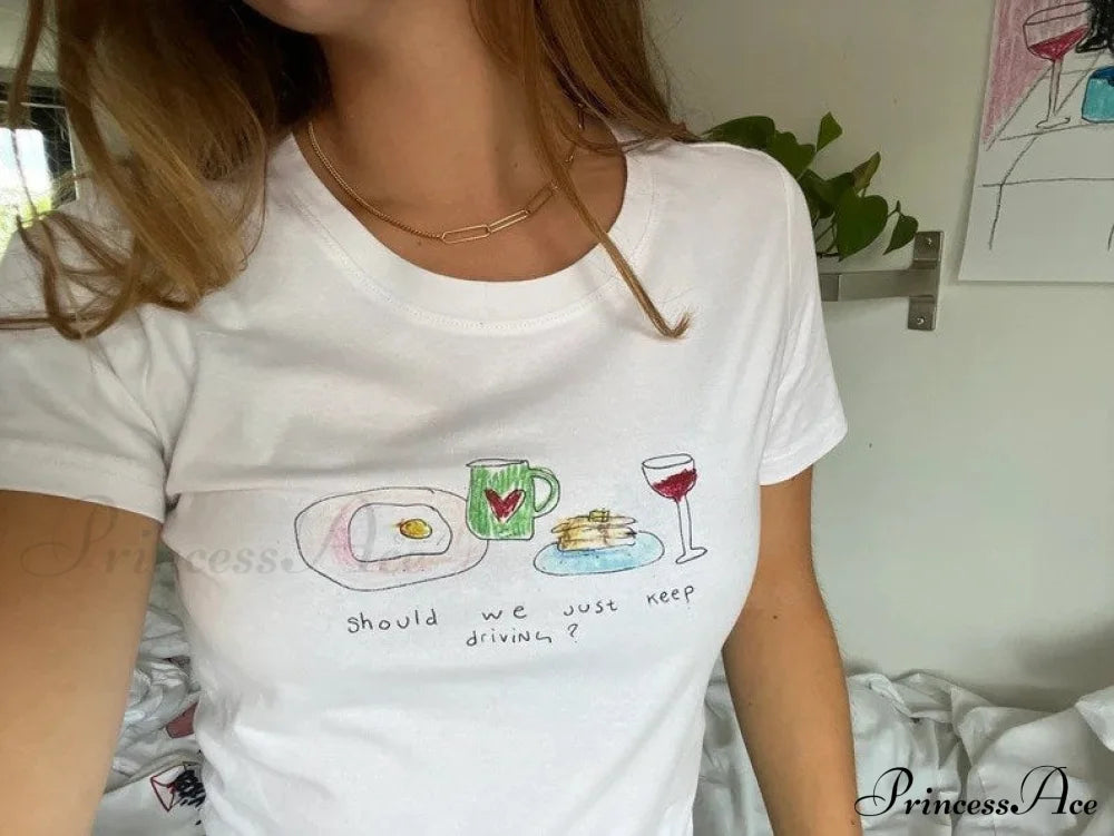 Food Graphic Sketch White Tee - Free From Label