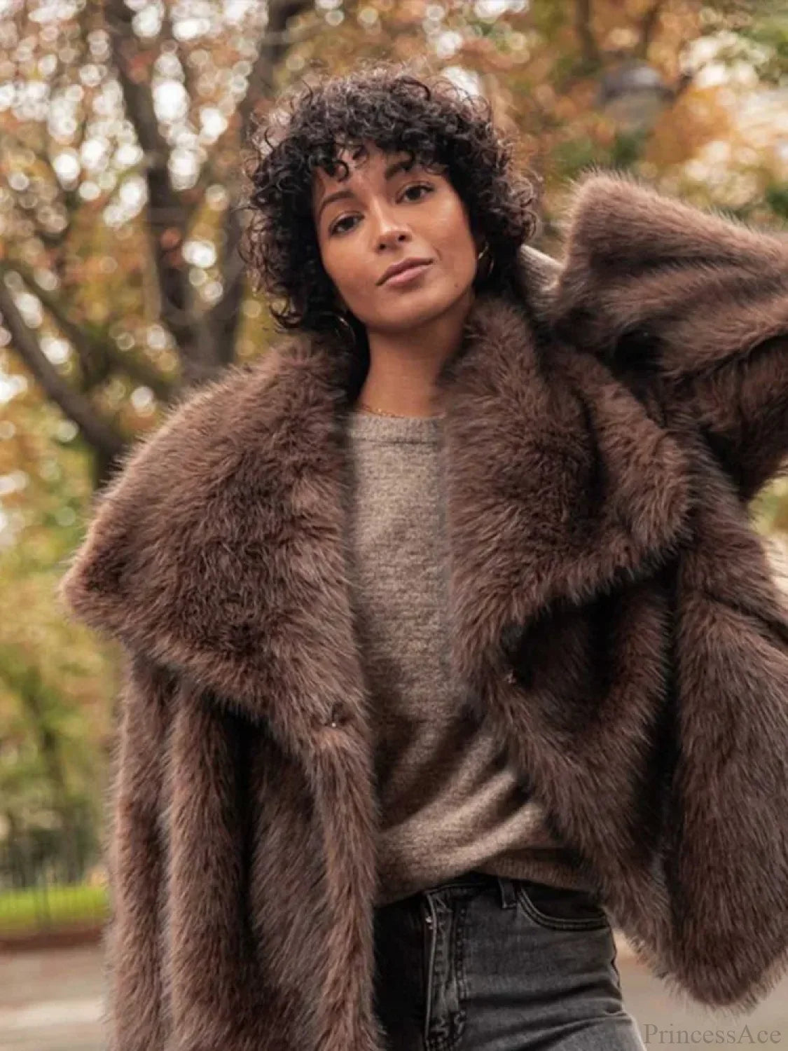 Fox Solid Fluffy Short Coat