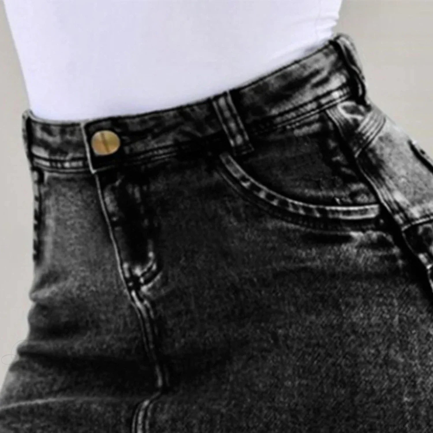 Frayed Hem Holiday Denim Skirt skirts-250223