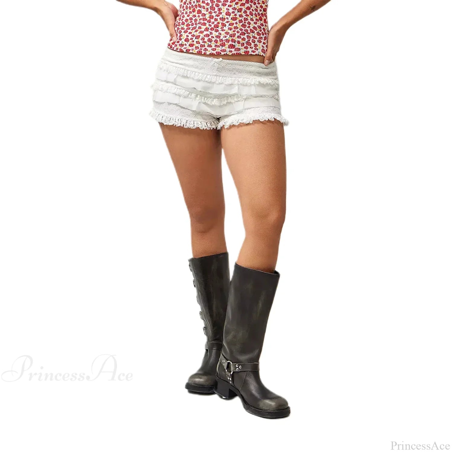 Frilly Tiered Bloomer Skirt white2 / S skirts-250223