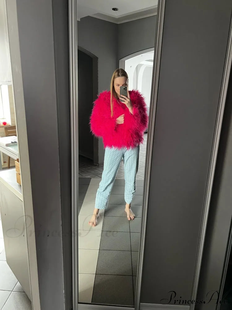 Fur Elegant Fringe Coat Coats-L