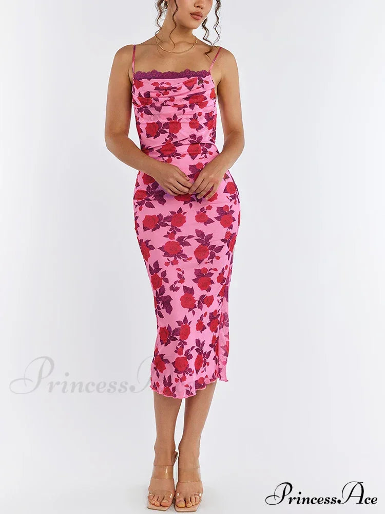 Gabi Elegant Midi Dress Print / S