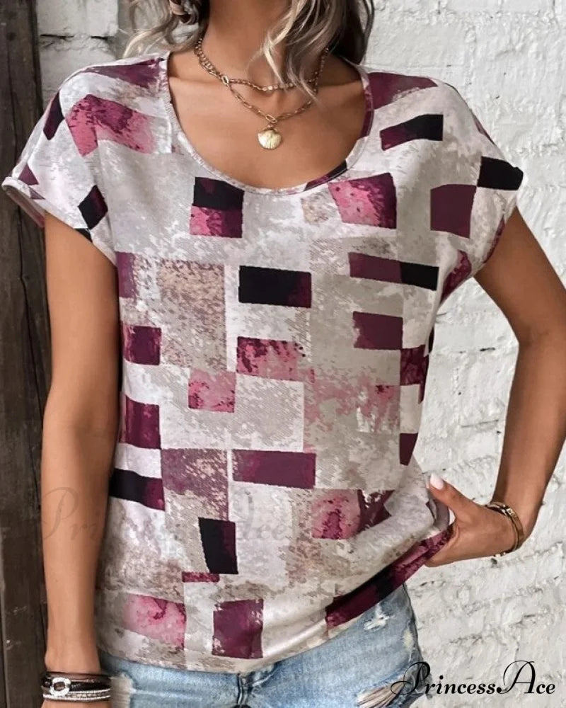 Geometric Design Tee T-Shirts