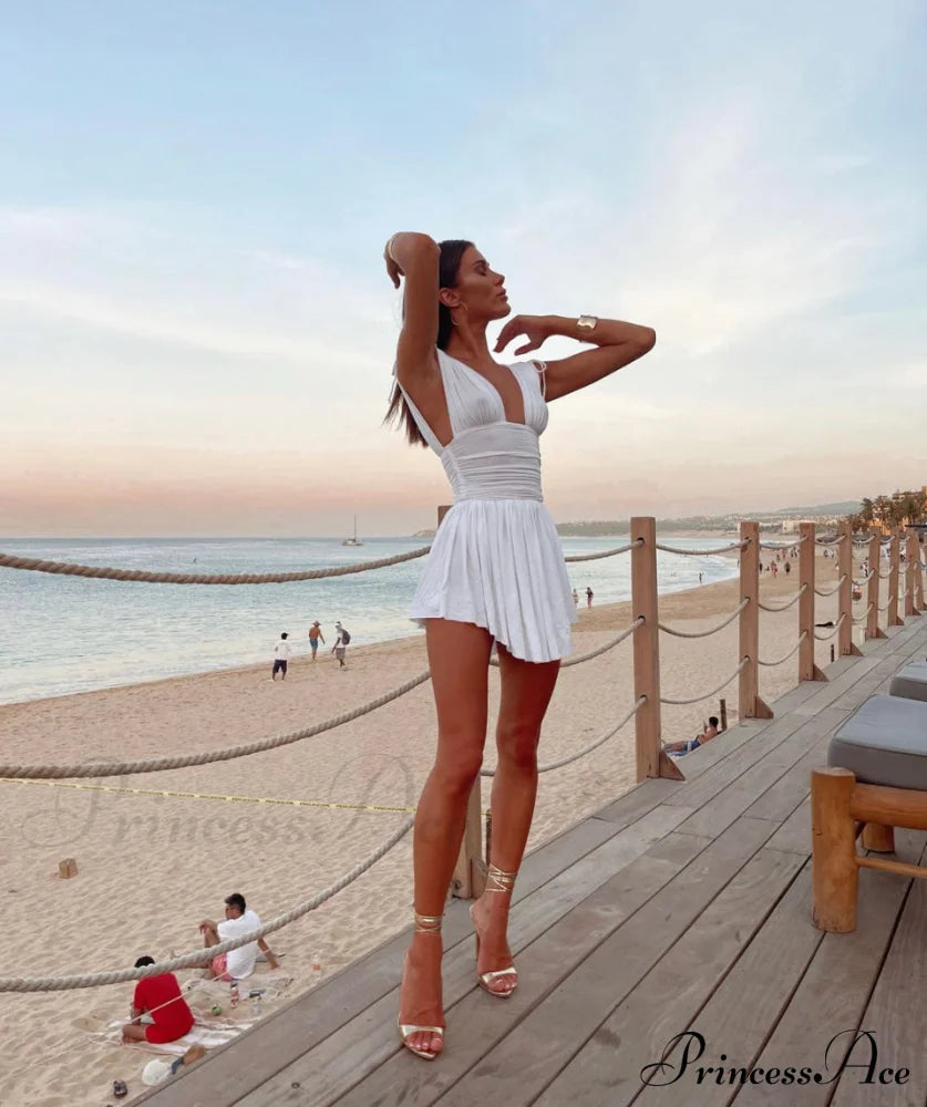 Giulia Elegant Mini Dress White / L Dress