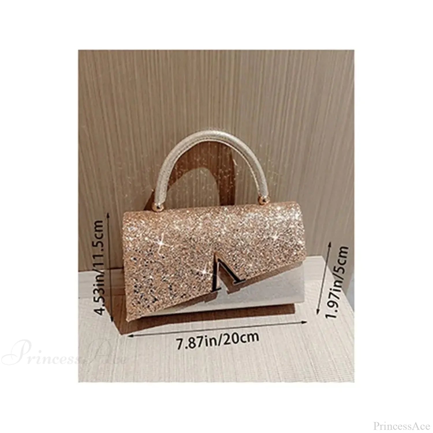 Gold Sequin Fashion Banquet Clutch Bag As Shown clutchbag-250126