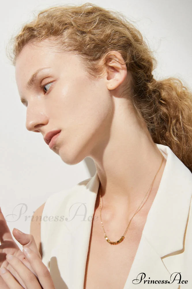 Gold Sugar Stylish Cube Necklace