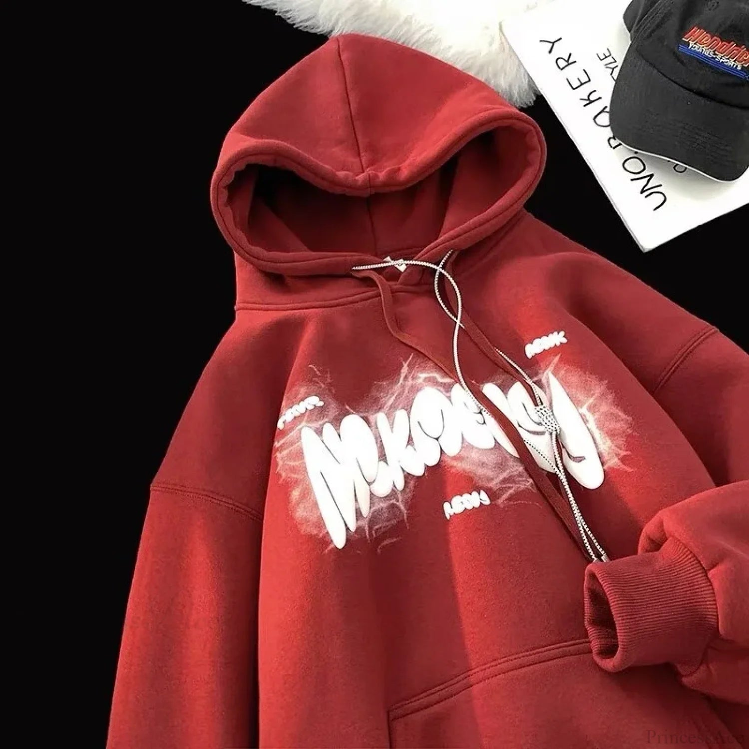 Goth Letter Print Y2K Vintage Hoodie