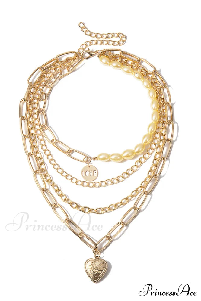 Gothic Layered Baroque Charming Pearl Chunky Chain Necklace