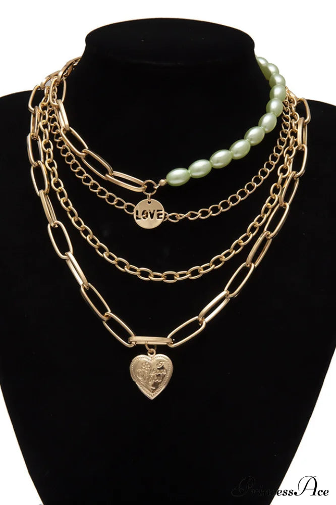 Gothic Layered Baroque Charming Pearl Chunky Chain Necklace