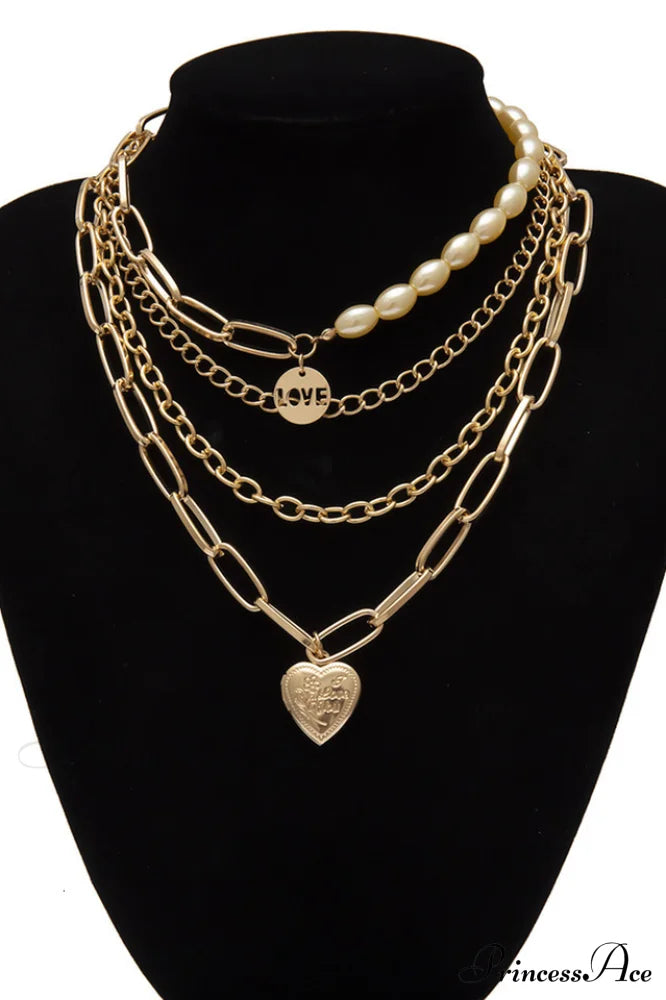 Gothic Layered Baroque Charming Pearl Chunky Chain Necklace