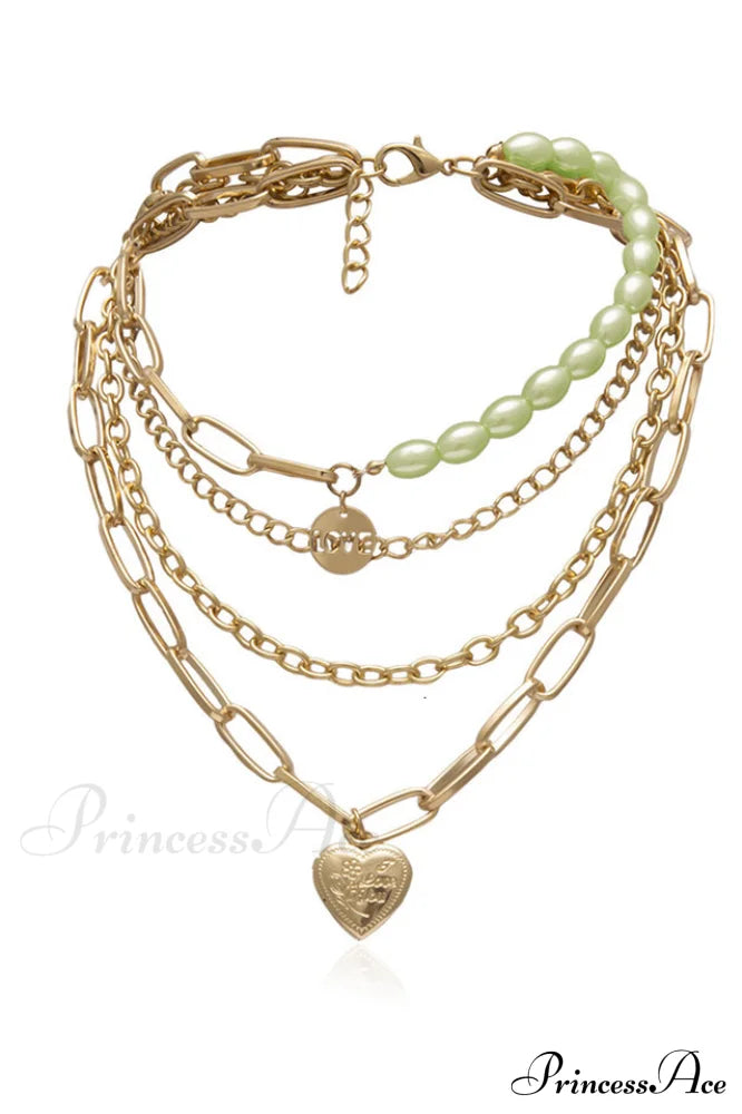 Gothic Layered Baroque Pearl Chunky Chain Necklace - Dress In Beauty