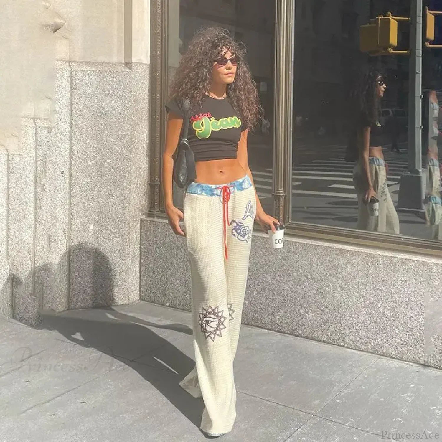 Gothic Print Y2K Women Grunge Pants