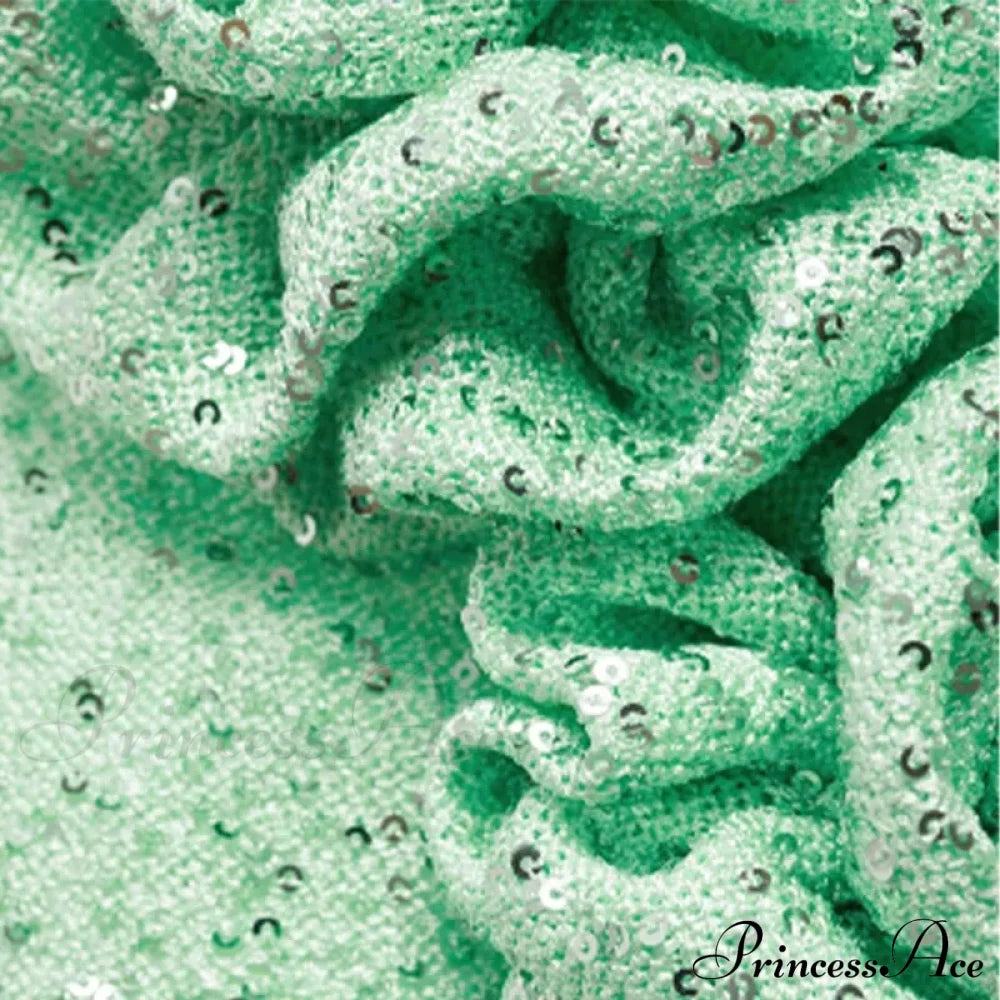 Green 3D Flower Charming Sequin Cami Maxi Dress Print Long