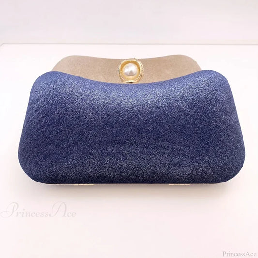Green Vintage Wedding Evening Clutch Bag Dark Blue / 20x5x11cm clutchbag-250126