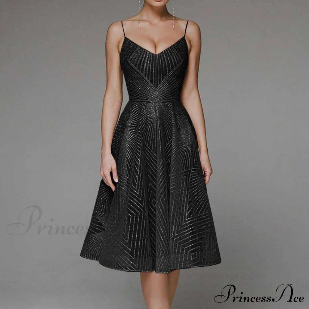 Guest Embroidered Formal Elegant Midi Warm-Season Wedding Evening Party - Backless Gown For Women