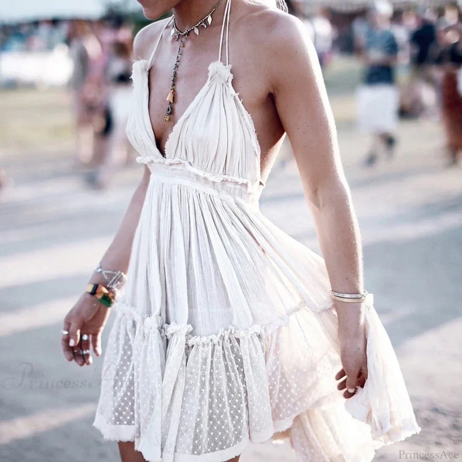 Gypsy Strap Backless Boho Dress bohodress-250126