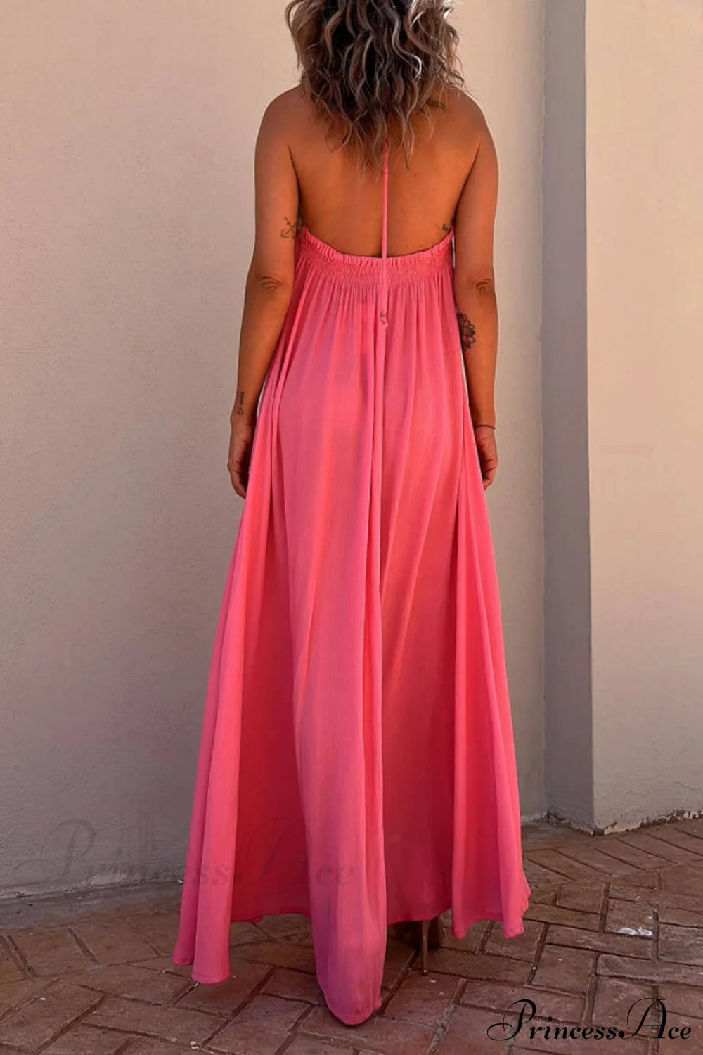 Halter Neck Casual Charming Resort Maxi Dress Dresses