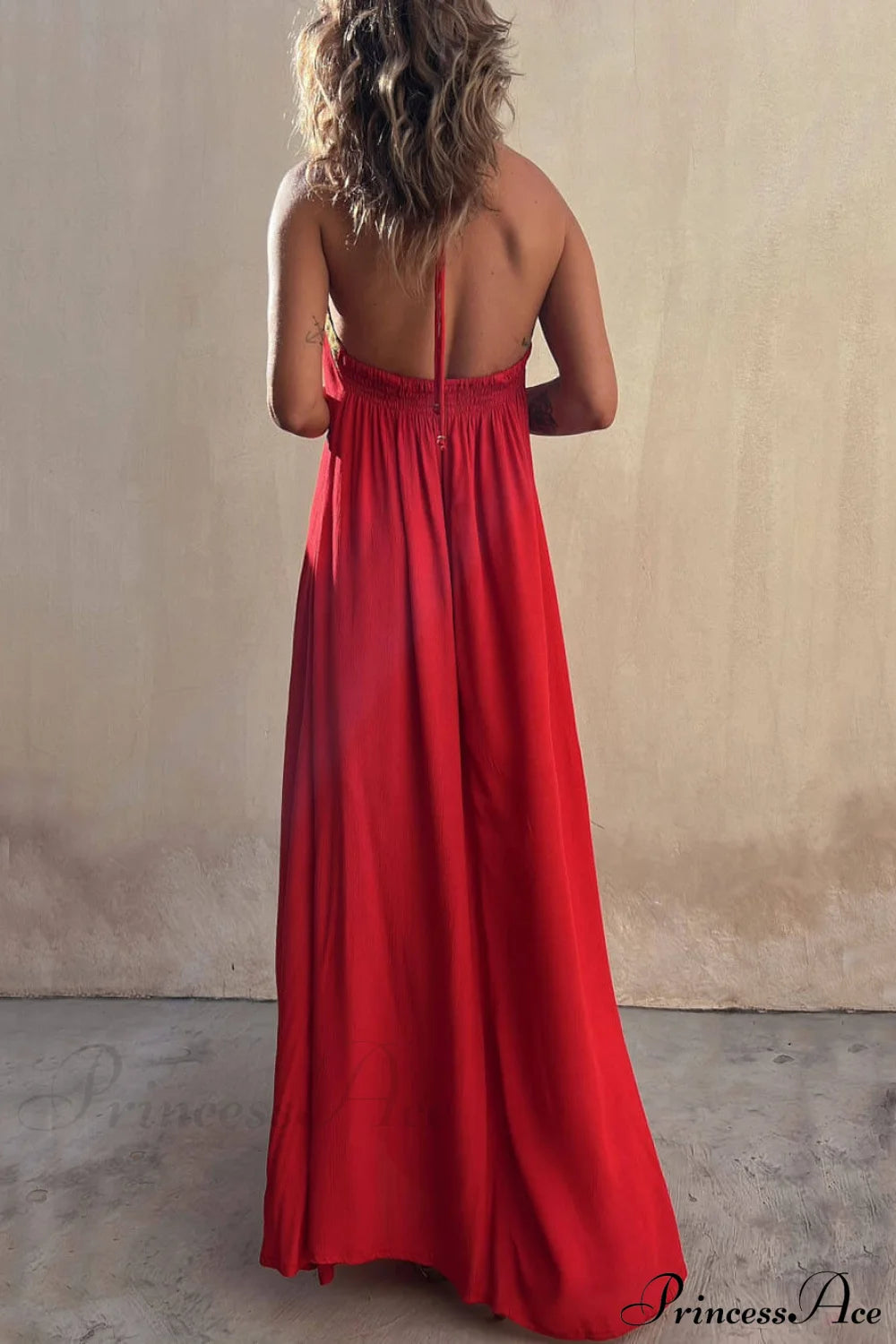 Halter Neck Casual Charming Resort Maxi Dress Dresses