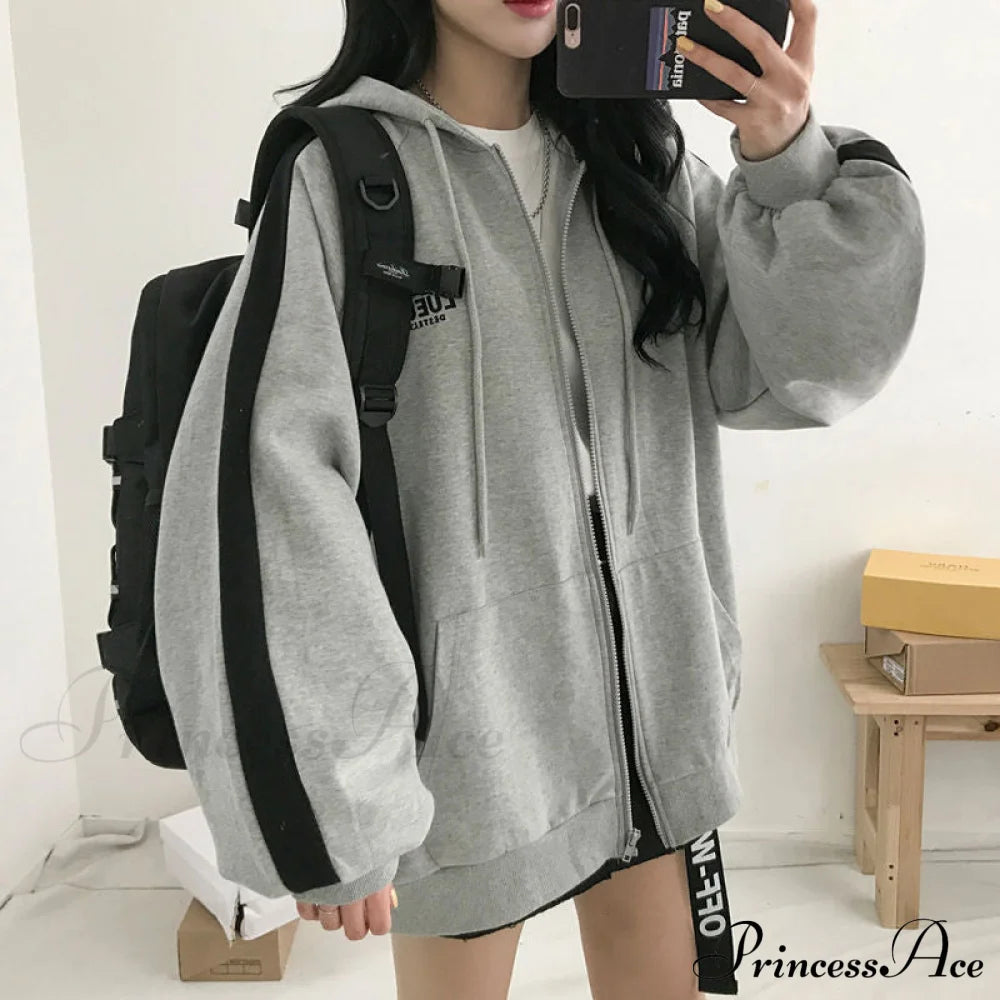 Harajuku Arm Long Hoodie Oversized - Women’s Fit Loose Boyfriend Style Street Casual Fleece