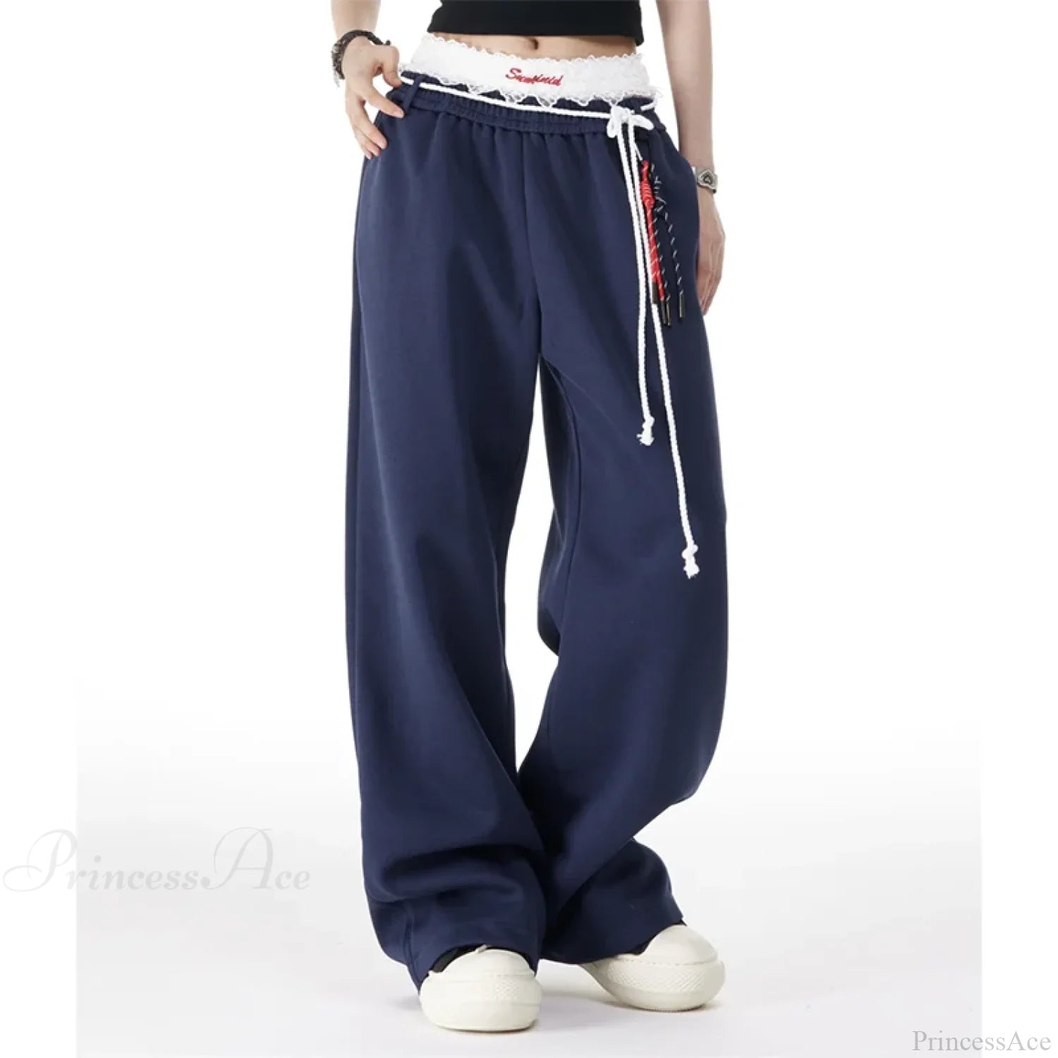 Harajuku Loose Wide-Leg High-Waisted Dance Pant Navy blue / M pant-250223