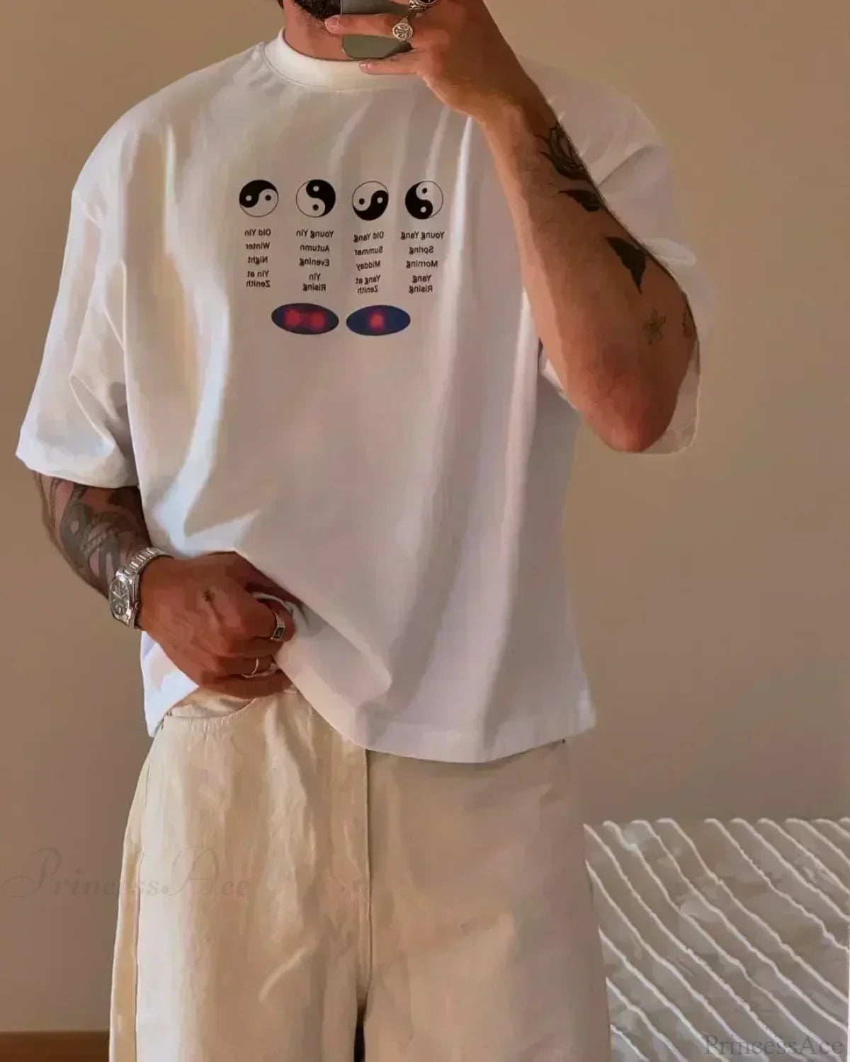 Harajuku Passionate Logo Graphic T-shirt white4 / S t-shirt-250223