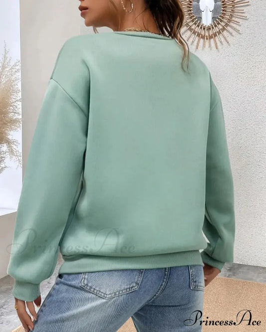 Heart In Sweatshirt Solid Design Color Sweatshirts & Hoodies-L