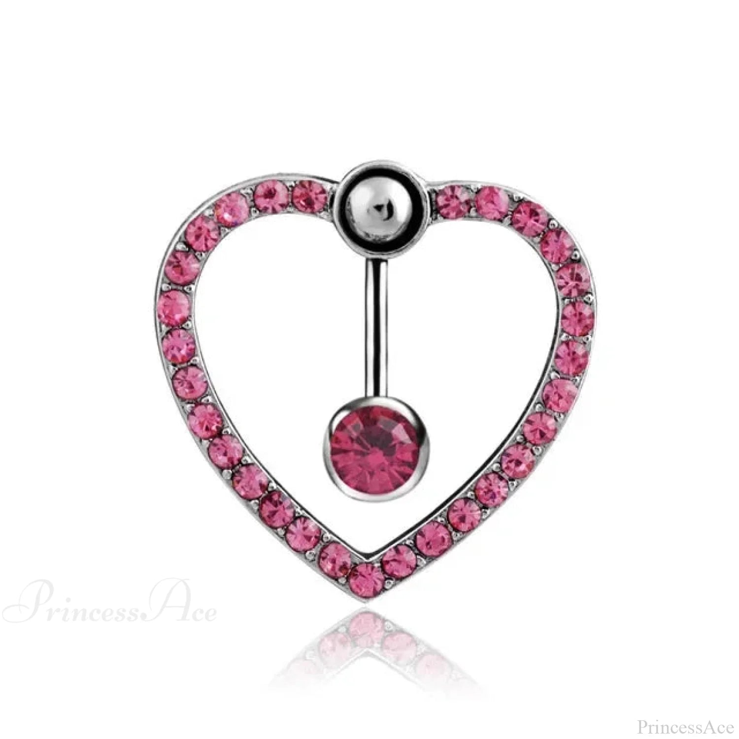 Heavenly Feathers Rose Dark Belly Ring pink7