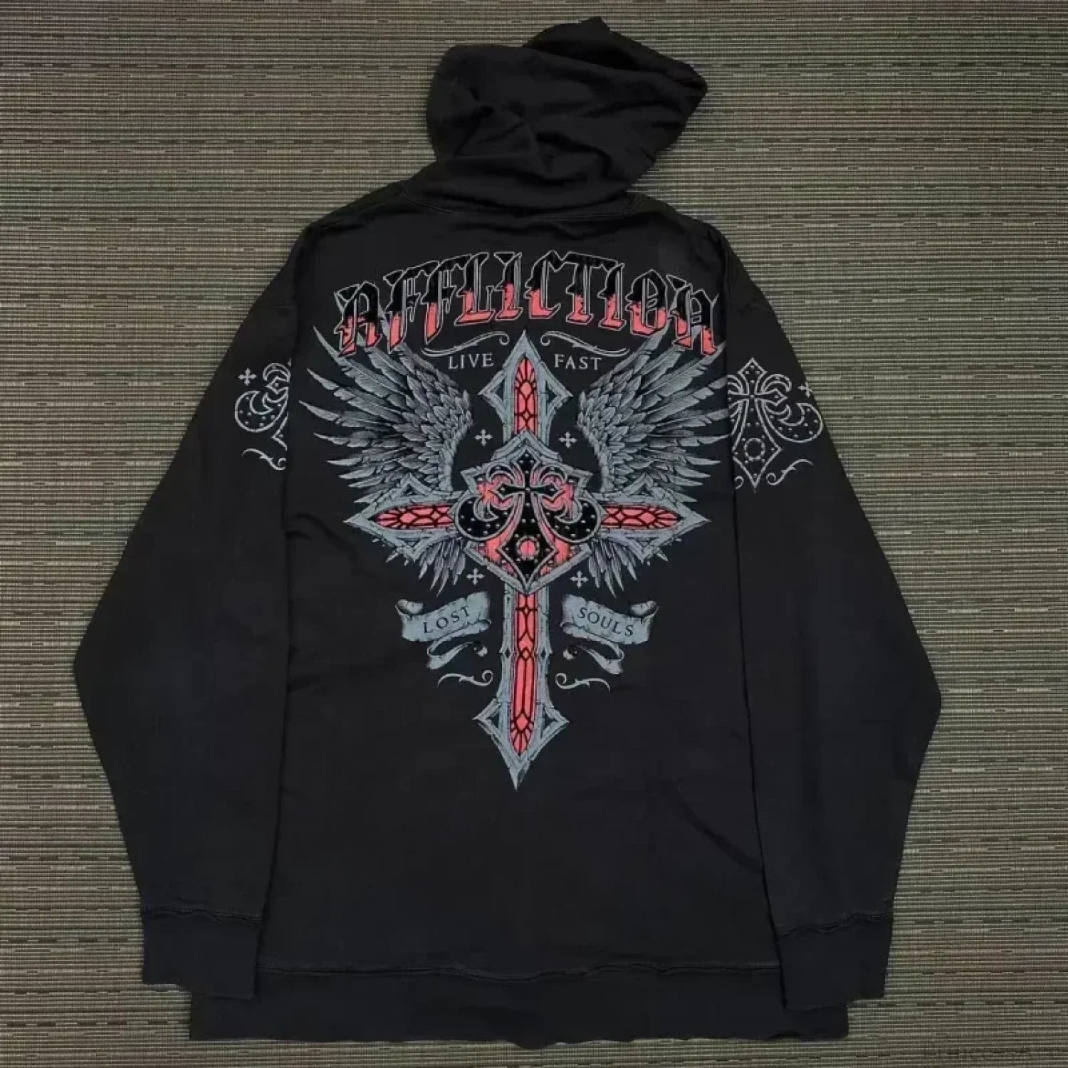 High-Quality Gothic Skull Print Hoodie black 7 / S