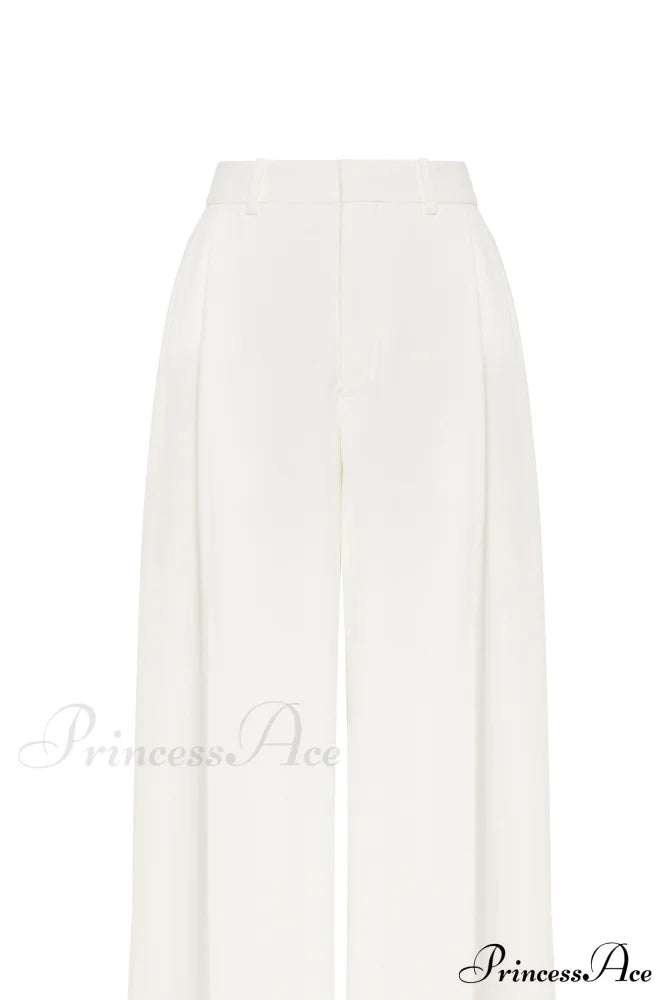 High-Rise White Suit Charming Pants Xo