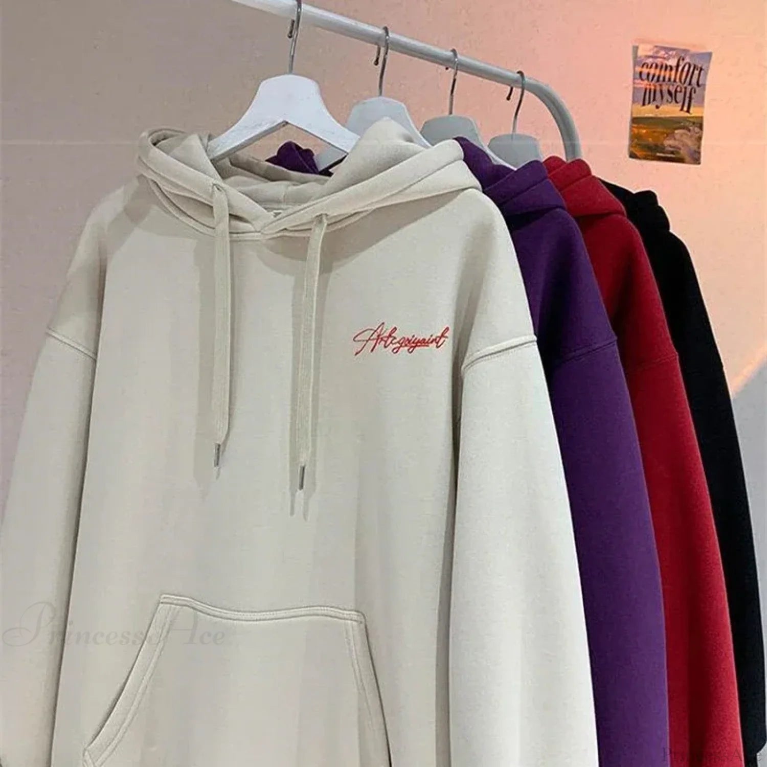 High Street Letter Print Oversized Hoodie