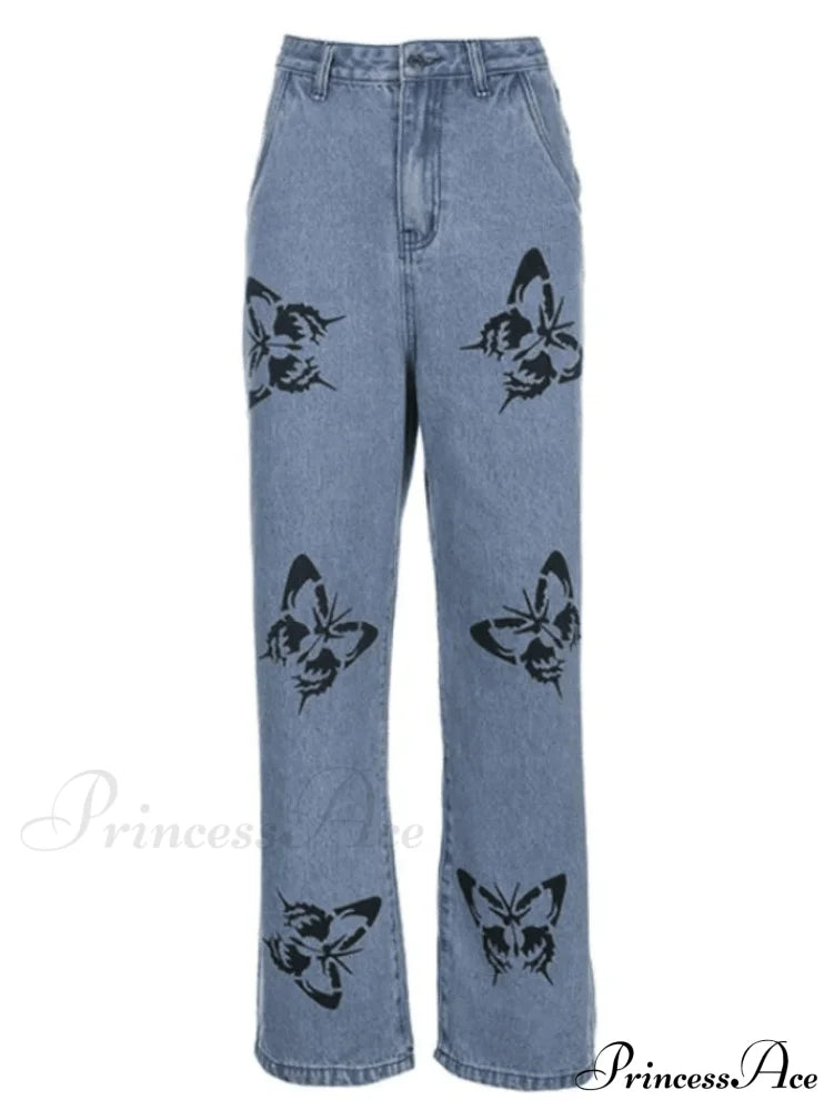 High Waist Breathable Trendy Perspiration Printed Leggings Jeans