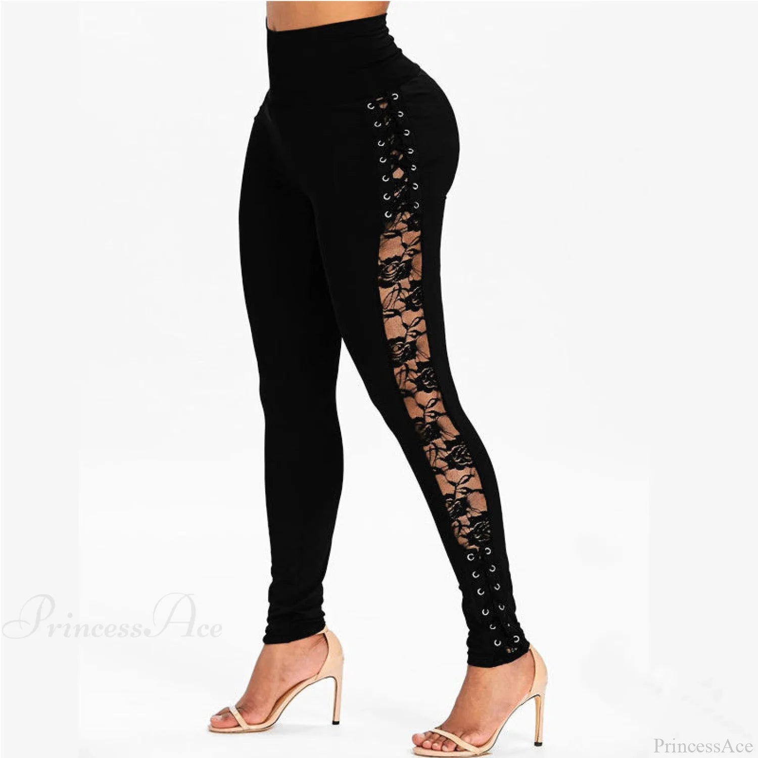 High Waist Fashion Crossed Lace-Up Pants
