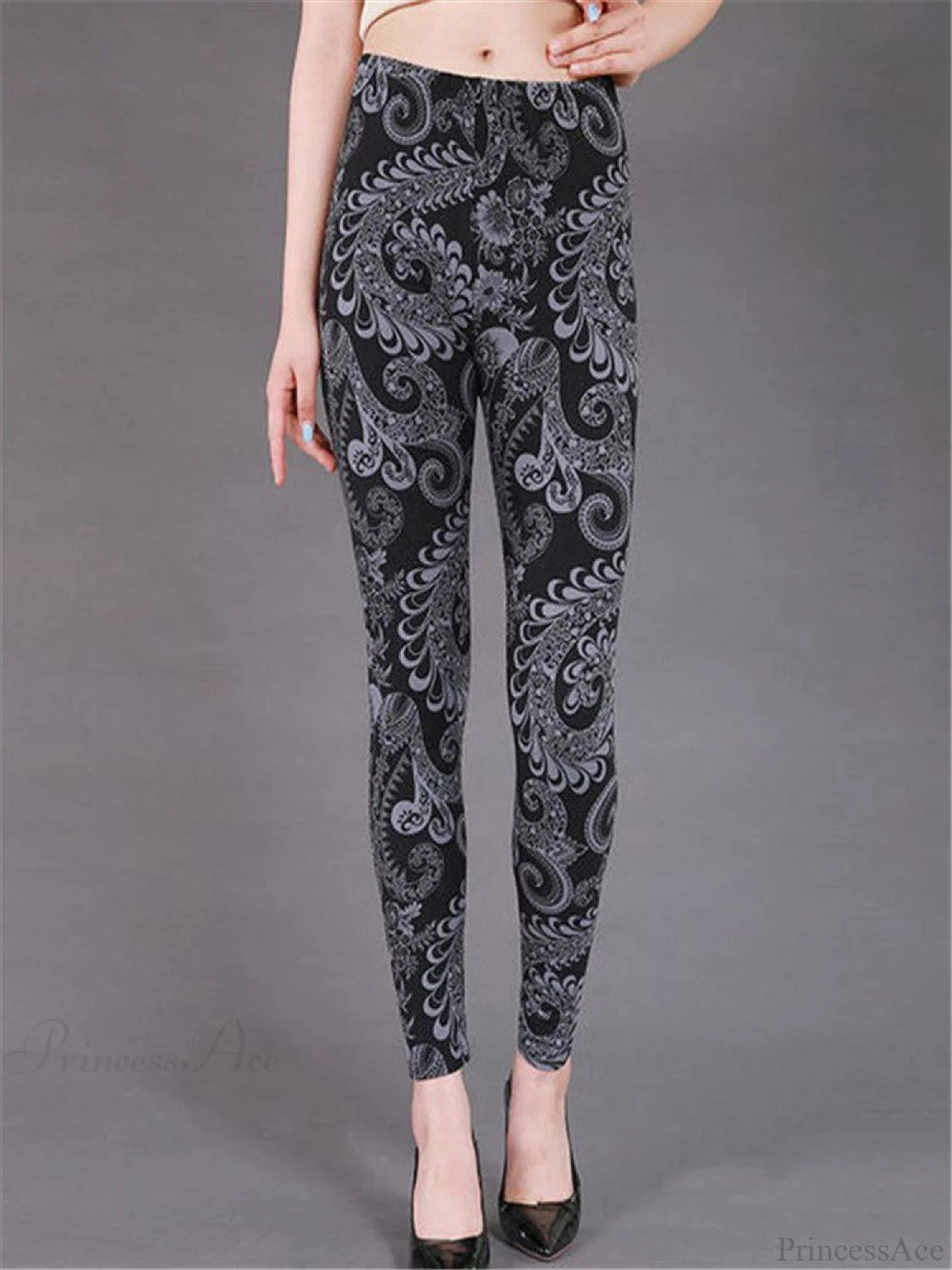 High Waist Leggings Pants Flowervine / S