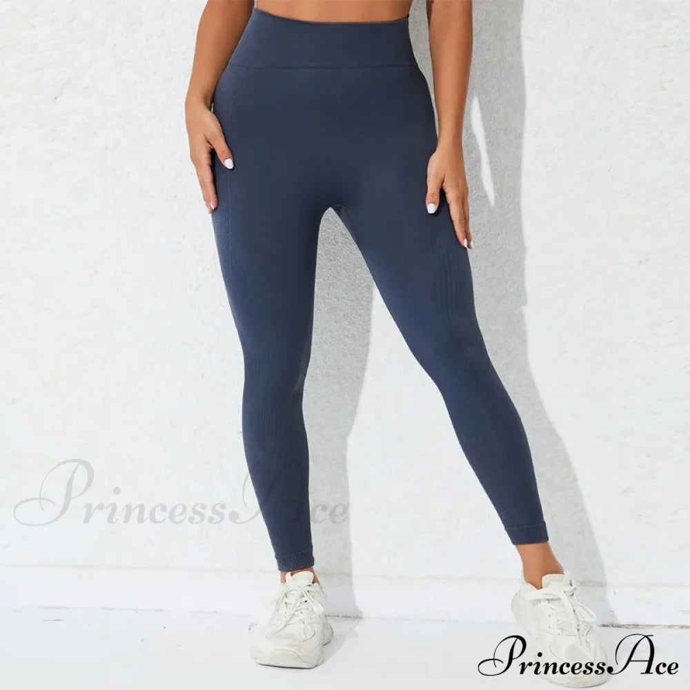 High Waist Seamless Butt Lift Knitting Gym Running Legging