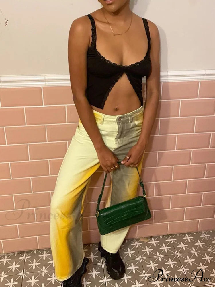 High Waisted Graceful Fringe Skirt Straight Leg Pants