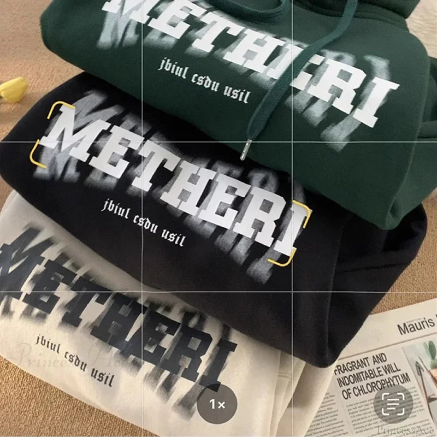 Hip Hop Letter Print Cotton Fleece Hoodie