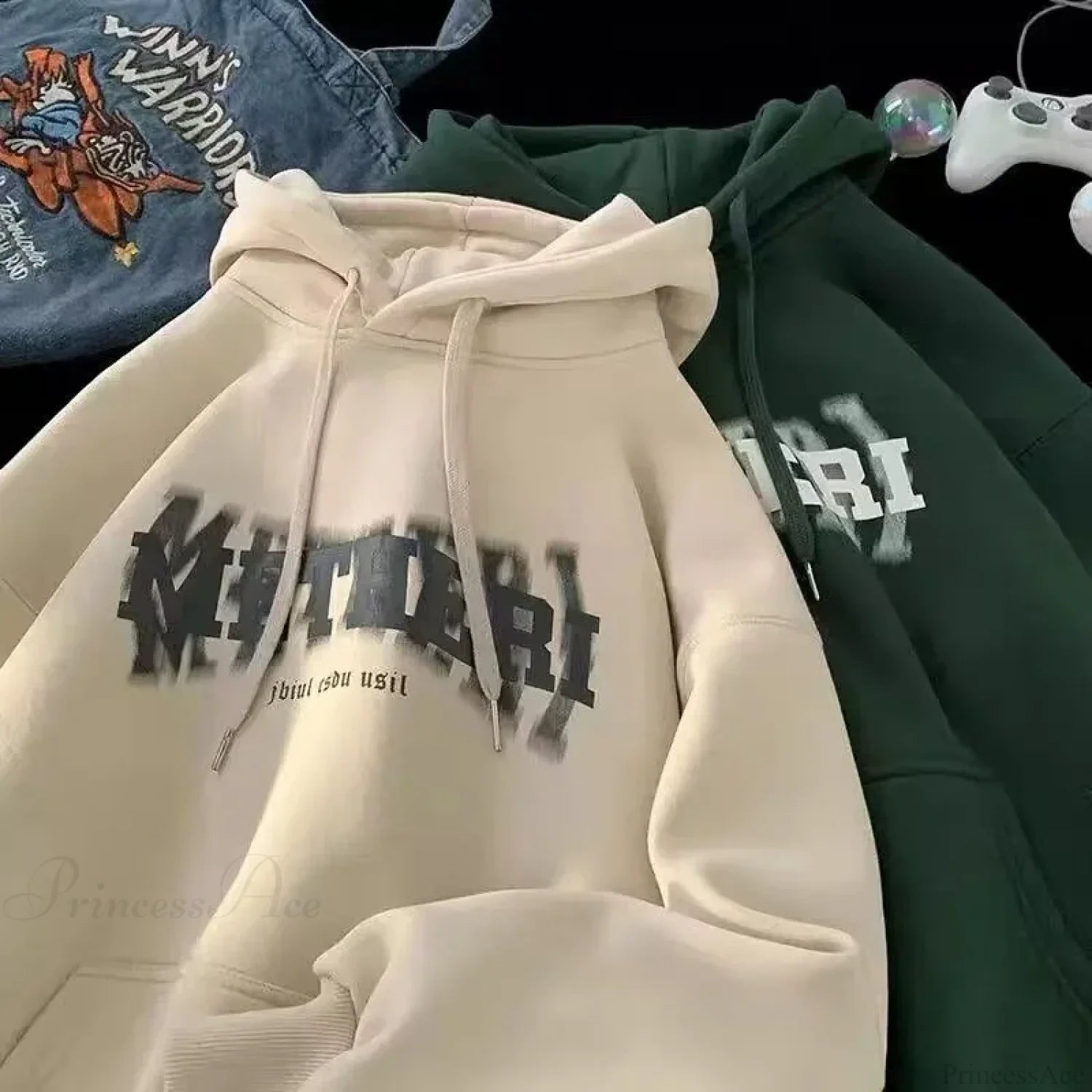 Hip Hop Letter Print Cotton Fleece Hoodie